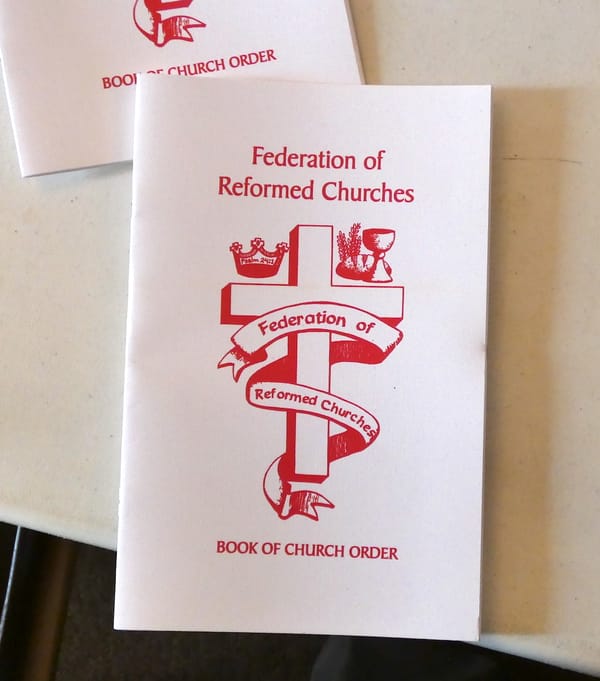 Printed copies of the Federation of Reformed Churches Book of Church Order